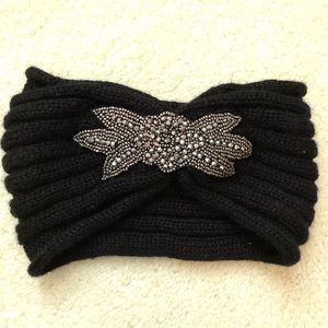 Black Knit Turban